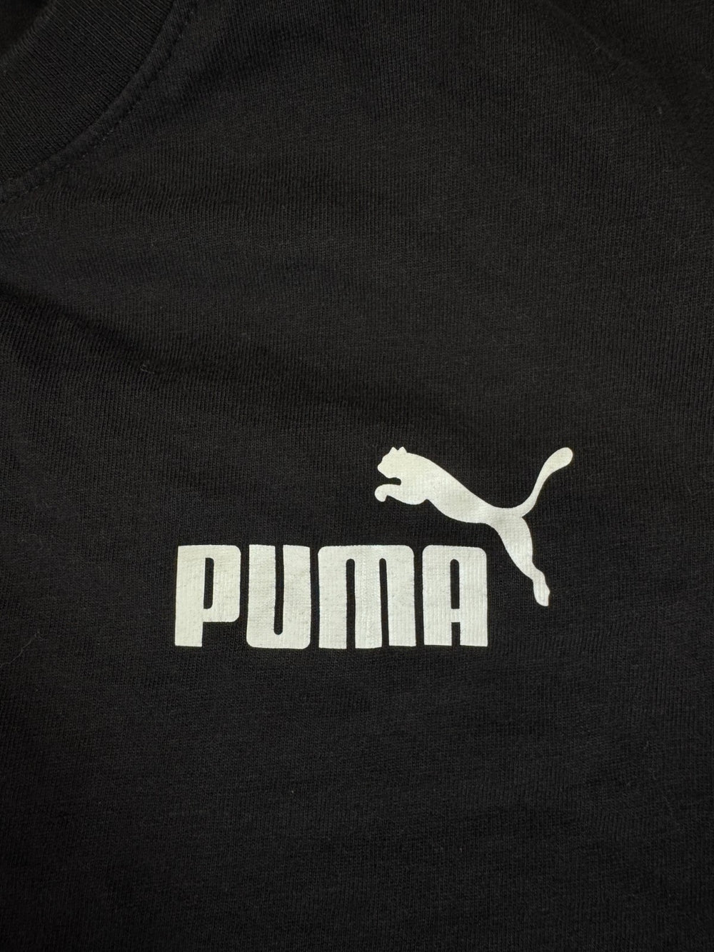 Puma Tape Logo T-Shirt Black Oversized Tee XXL — 2