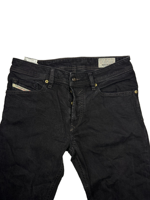 Diesel Waykee Vintage Y2K Straight Jeans W29 L30 Black Dark Wash