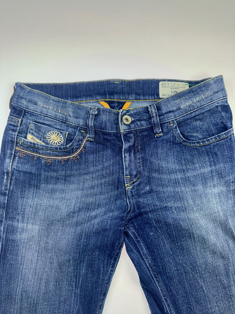Diesel Liv Vintage Y2K Bootcut Jeans W27 L32 Blue Stretch Denim