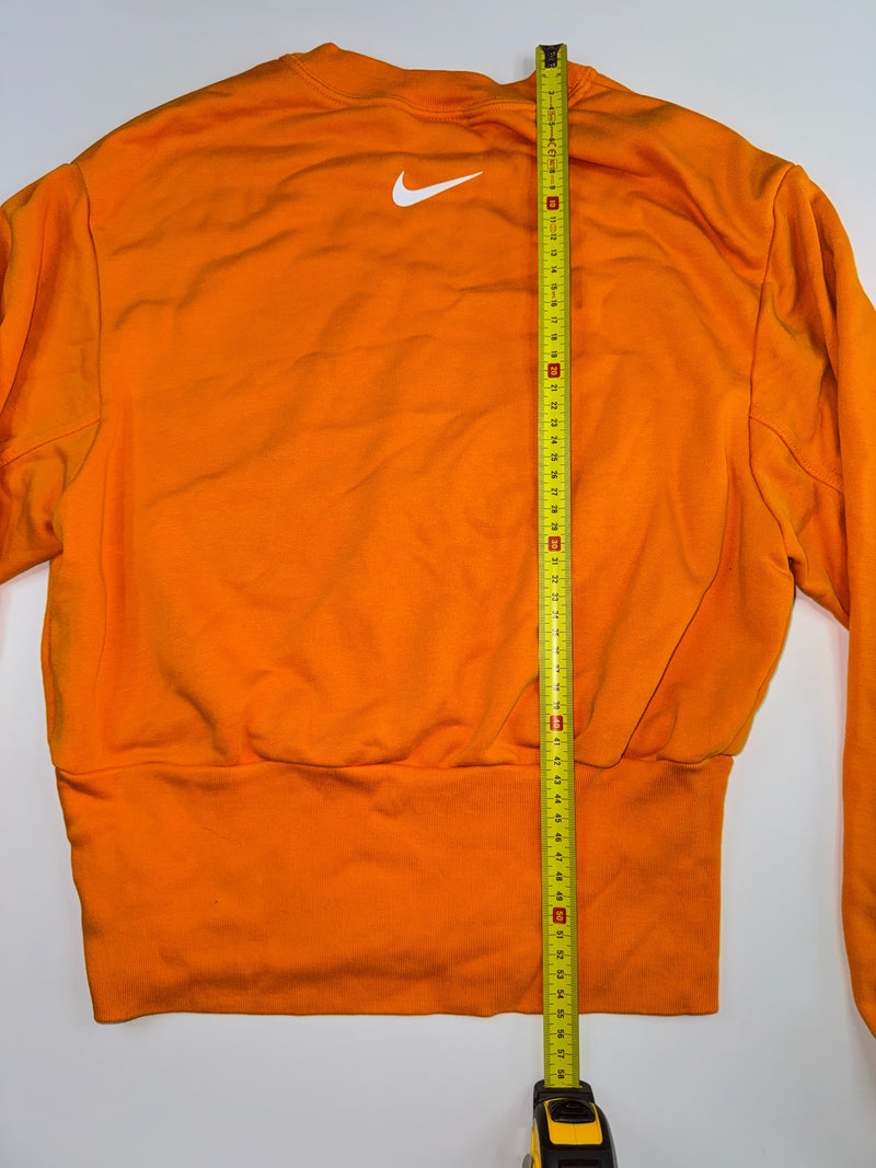 Nike Swoosh Cropped Sweatshirt Orange Size S