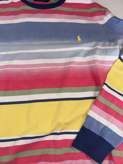 Polo Ralph Lauren Striped Sweatshirt Y2K Multicolor Size L