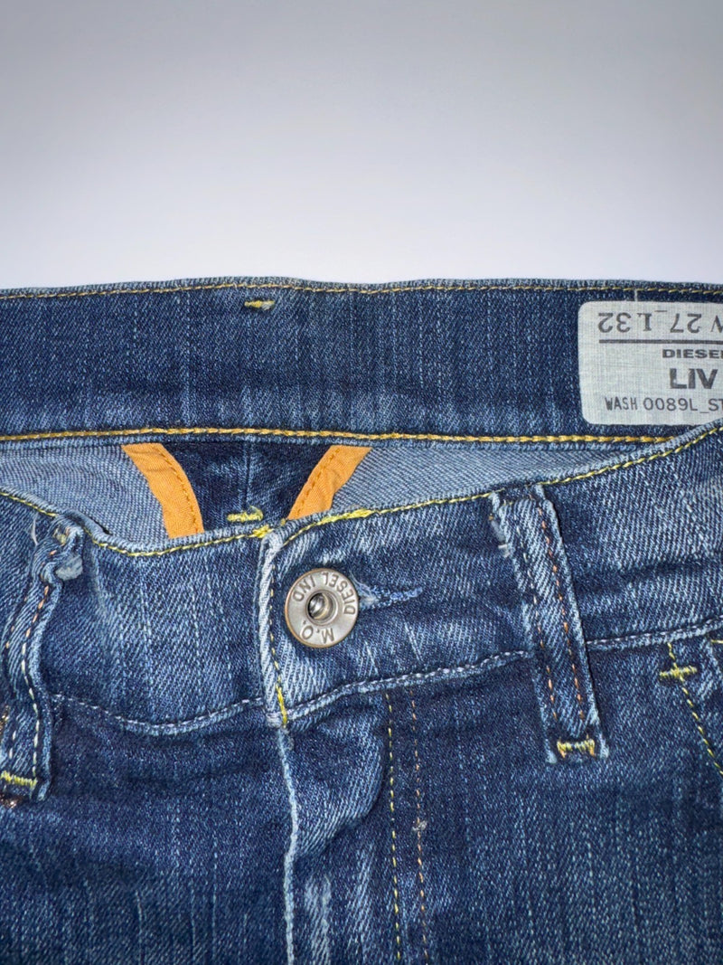 Diesel Liv Vintage Y2K Bootcut Jeans W27 L32 Blue Stretch Denim