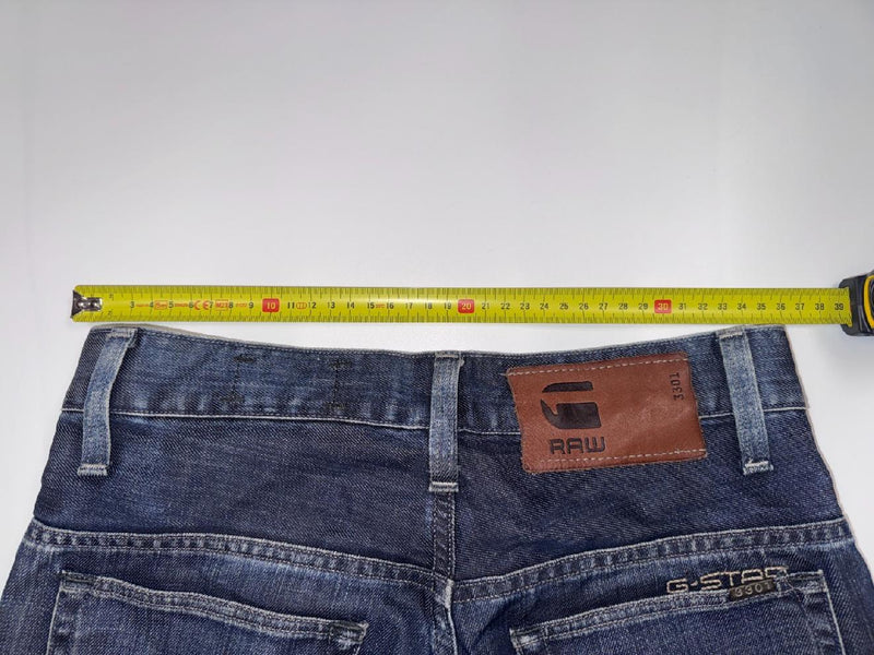 G-Star RAW 3301 Jeans W29 L34 Vintage Straight Dark Blue Denim