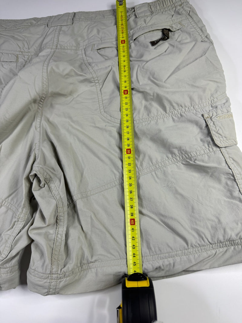 Columbia Titanium Cargo Shorts Vintage Y2K Grey Outdoor Hiking L Nylon