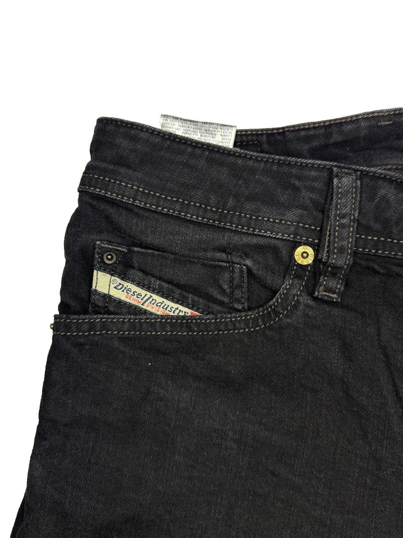 Diesel Waykee Vintage Y2K Straight Jeans W29 L30 Black Dark Wash