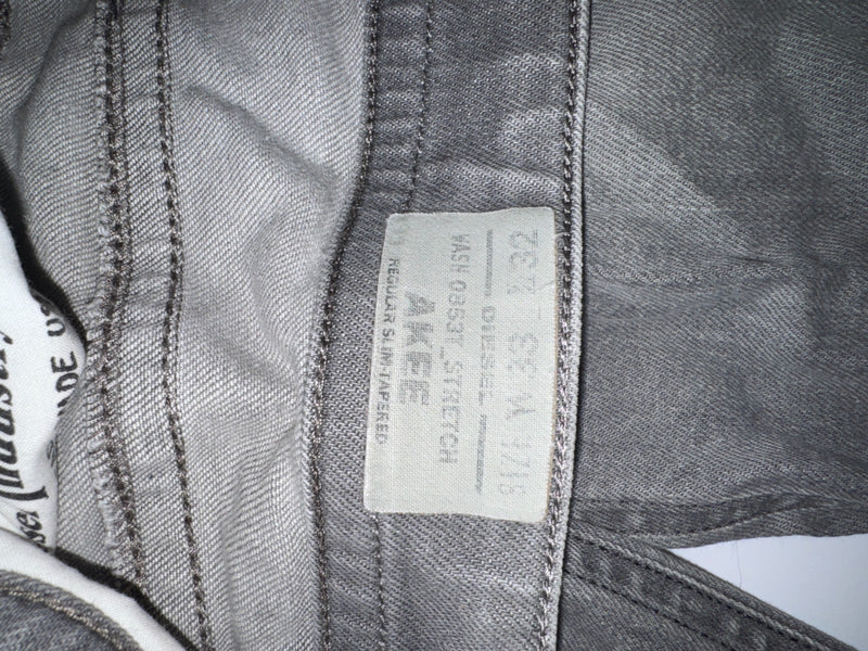 Diesel Industry Viker Vintage Y2K Grey Jeans Size W33 L32
