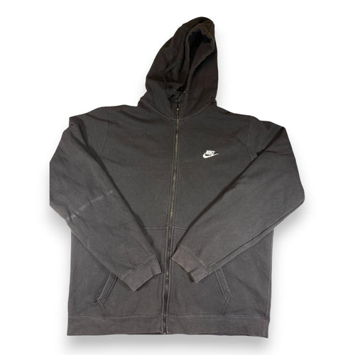 Nike Hoodie Full Zip Black XXL Embroidered Logo Sweatshirt