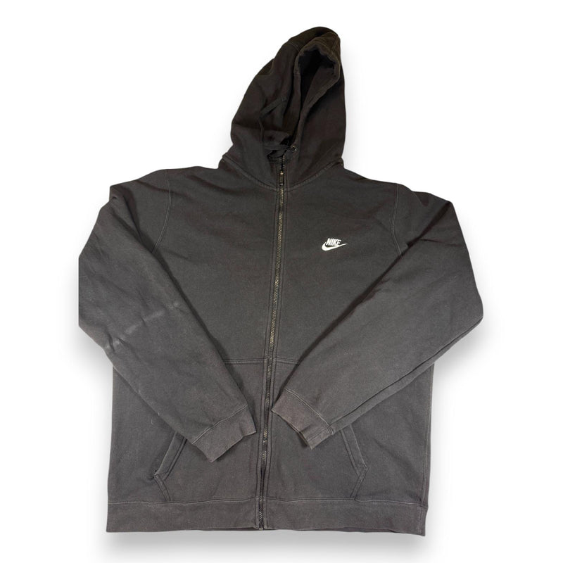 Nike Hoodie Full Zip Black XXL Embroidered Logo Sweatshirt