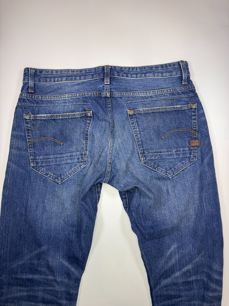 G-Star RAW D-Staq 5-Pocket Jeans W33 L34 Blue Denim Tapered