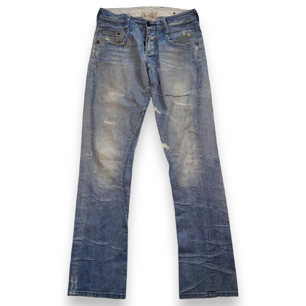 G-Star Raw Vintage Distressed Jeans Y2K Light Blue Size W33 — 1