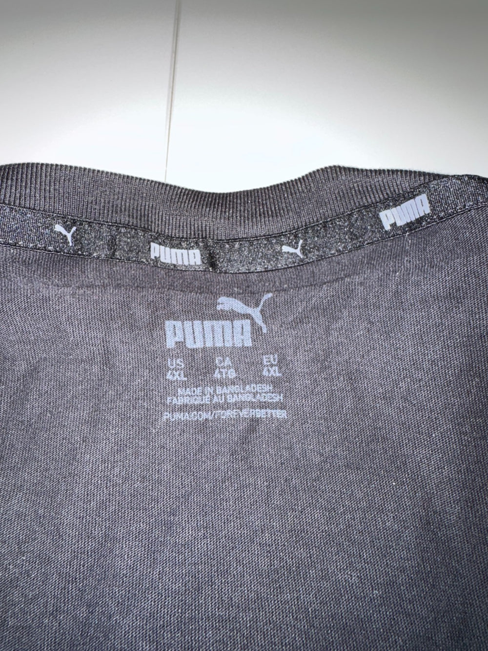 Puma Tape Logo T-Shirt Black Oversized Tee XXL — 3