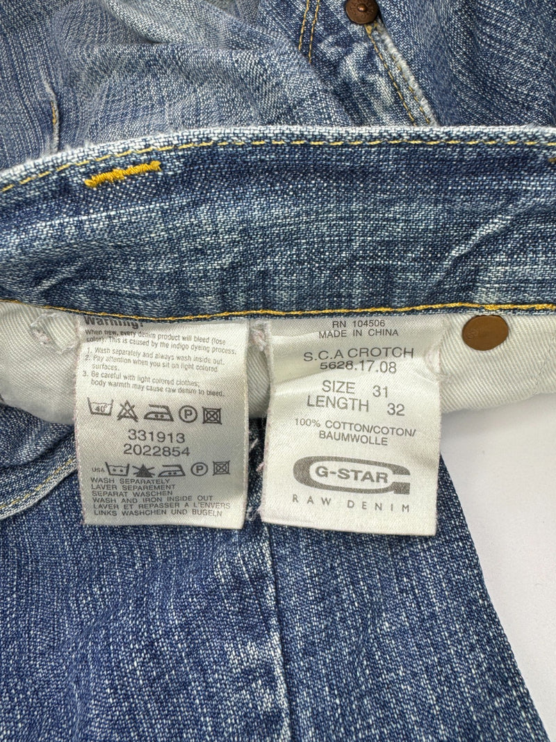 G-Star Raw S.C.A Crotch Jeans W31 L32 Vintage Y2K Blue Denim