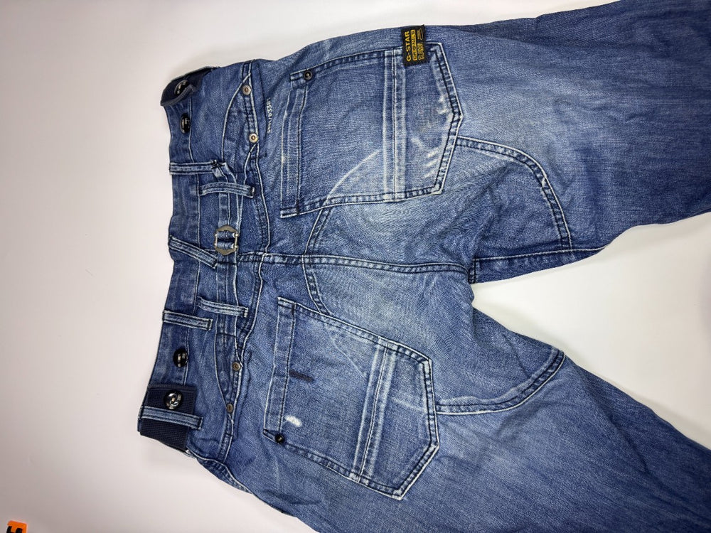 G-Star Raw 3301 GS Cargo Jeans W30 Distressed Y2K Utility Denim — 6