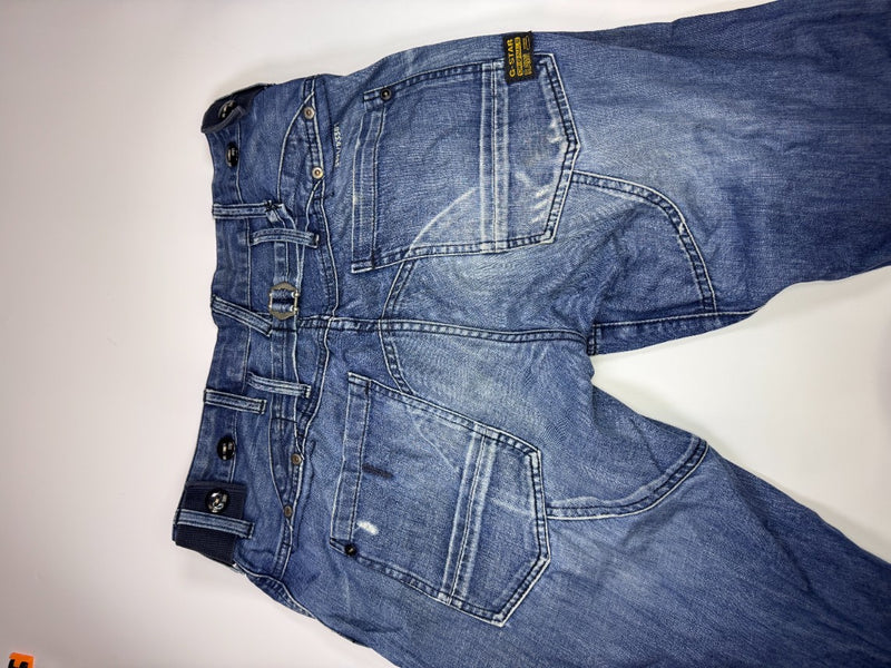 G-Star Raw 3301 GS Cargo Jeans W30 Distressed Y2K Utility Denim